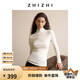 致知ZHIZHI歸風便半高領針織衫女24秋新款120S羊毛纖云衫抗起球 雅白色 M