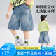 ASK JUNIOR兒童褲子25夏季中大童牛仔短褲青少年中褲男童五分褲 牛仔藍(lán) 160