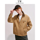 Teenie Weenie小熊男裝秋冬款夾克男復古美式質(zhì)感做舊寬松挺闊骨感休閑夾克外套 卡其色 L