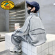 G.DUCKKIDS兒童裝男童春裝套裝春秋款2025新款春季運(yùn)動衣服中大童男孩酷帥氣 灰色 150 cm