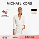 MICHAEL KORS邁克高仕 MK 女士老花針織長袖開衫 含鏈條腰帶 米色 110 S