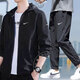 耐克（NIKE）運動(dòng)套裝男裝新款舒適小LOGO梭織夾克外套休閑寬松長(cháng)褲 兩件套 DD4747-010+FB7498 束口處偏緊 L/175