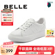 百麗（Belle）百搭小白鞋女商場同款舒適休閑板鞋B7A1DCM4 白色 37 (235mm)