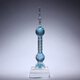 梟庭閣上海東方明珠塔模型特色文創(chuàng)紀(jì)念品琉璃工藝品水晶小擺件輕奢高檔 東方明珠塔（送水晶底座）