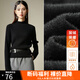 晚白【專享】加絨保暖針織衫女高級(jí)感百搭半高領(lǐng)毛衣【不含腰帶】 黑色 M