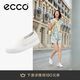 愛步（ECCO）25年夏季新款一腳蹬平底休閑板鞋女 柔酷60周年219253 白色36