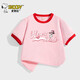 史努比女童短袖T恤2025夏季兒童純棉撞色上衣洋氣中大童夏款休閑運動(dòng)服