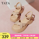 他她（TATA）涼鞋女鞋2025夏季新款休閑厚底法式氣質(zhì)時(shí)裝涼鞋女 杏色 37