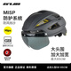 GUB 騎行頭盔加大碼帶燈風(fēng)鏡男XXL大號山地公路自行車單車安全帽子 黑色升級款-MIPS版 XXL碼頭圍：58-65cm