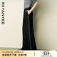 顏域深灰色牛仔褲女2025夏季新款高腰直筒顯瘦做舊寬松九分褲長(cháng)褲 深灰 XL