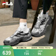 斐樂（FILA）官方男鞋老爹鞋運動鞋新款蕨草鞋休閑鞋 羽毛灰/白玉灰-FW 41