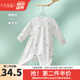 十月結晶嬰兒衣服初生寶寶連體衣新生兒哈衣和尚服 奇幻森林款-兔兔白 A類品質 四季 59cm 【0-3個月】