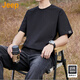 吉普（JEEP）美國正品Jeep高端純棉短袖T恤男士夏季薄款簡約純色透氣半袖體恤 黑色【官方正品】 常規(guī) XL 【推薦體重140-160斤】