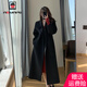 AEMAPE 毛呢大衣女中長(cháng)款2025春秋冬季新款時(shí)尚氣質(zhì)女裝加厚外套 黑色常規款 M