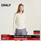 ONLY秋冬含羊毛學(xué)院風(fēng)套頭翻領(lǐng)寬松針織衫女|124313028 A43 奶油白色 L (170) 88A
