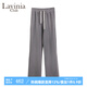 Lavinia Club拉維妮婭秋冬新款直筒寬松通勤時(shí)尚OL休閑百搭衛褲女Y51K104S 灰色 165/72A