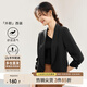 尚都比拉秋季高級感西服女帶肩墊職業(yè)通勤風(fēng)休閑小個子短款西裝 黑色 L