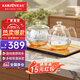 金灶（KAMJOVE）涌泉式自動(dòng)上水電熱水壺 玻璃燒水壺家用智能保溫電茶壺茶具電茶爐茶臺(tái)燒水壺一體 0.8L H9 (20*37cm)豎版按鍵
