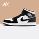 耐克（NIKE）【潮】Air Jordan aj1男鞋中高幫休閑運動透氣舒適籃球鞋 DD1649-001黑白熊貓 42