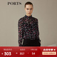PORTS寶姿 新品女裝復(fù)古小立領(lǐng)長(zhǎng)袖襯衫LN9B010JPS019 黑色印花 XS (2)