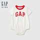 GAP嬰童2025春季新款logo棉質(zhì)柔軟連體衣兒童裝包屁衣爬服687144