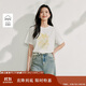 茵曼（INMAN）活力2025夏季潮流印花短袖t恤女士全棉打底衫上衣 象牙白  M 