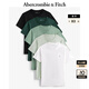 ABERCROMBIE & FITCH男裝女裝情侶裝夏款經(jīng)典小麋鹿5件組合套裝美式短袖T恤329667-1 深綠，淺綠色，綠色，黑色，白色 S (175/92A)