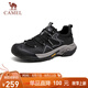 駱駝（CAMEL）踏山男士戶外登山復(fù)古網(wǎng)面休閑低幫徒步鞋 G14S342046 黑色 42