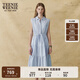 Teenie Weenie小熊女裝連衣裙2025夏季新款清新氣質(zhì)通勤素雅無袖裙 淺藍(lán)色 M