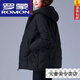 羅蒙（ROMON）2023新款羽絨棉服女中長(cháng)款韓版寬松棉衣大尺碼女裝外套棉襖 黑色01 XL 120-135斤