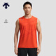 DESCENTE迪桑特RUNNING系列跑步運動(dòng)健身男士針織背心 DO-深橘色 L (175/96A)