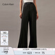 Calvin Klein運(yùn)動(dòng)【吸濕速干】25春夏女士戶外ck提花跑步闊腿運(yùn)動(dòng)褲GWF4P606 BAE-太空黑 S