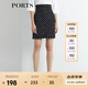 PORTS寶姿  新品商場同款女裝條紋高腰半身裙通勤顯瘦SN8S007HFD014 黑色 M (6)