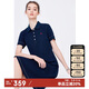 Navigare意大利小帆船女士短袖POLO領(lǐng)連衣裙A版中裙2322874506 藍(lán) L 