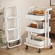佳家昌小推車(chē)多層收納架衛生間廚房客廳可移動(dòng)折疊置物架落地零食書(shū)架子