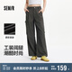 森馬（Semir）[商場(chǎng)同款]休閑褲女工裝褲夏季2025半松緊腰闊腿褲101325127007A