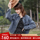 百圖betu女裝春季新款短外套簡(jiǎn)約寬松ins潮百搭牛仔外套女2401T45 牛仔色 M