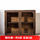 容山堂置物架防塵茶具收納柜家用茶壺架子展示架 實木博古架多寶閣 桐木雙開門收納柜