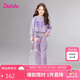 笛莎童裝女童套裝2025年春季中大童假兩件休閑運(yùn)動(dòng)套裝 夢(mèng)幻紫 150