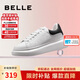 百麗七夕禮物厚底小白鞋女商場同款撞色板鞋Z2U1DCM5 白色黑尾 36