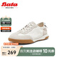 Bata休閑鞋女秋新款輕便通勤德訓(xùn)運(yùn)動(dòng)鞋VUZ02AM4 米白 37