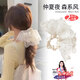 美泰彤高級感頭花2只 大腸發(fā)圈超大發(fā)帶發(fā)飾小清新扎頭發(fā)的飾品新款頭花
