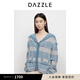 DAZZLE 地素毛衣2025年春季新款淺灰色針織提花開衫 淺灰色 M