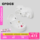 卡駱馳crocs貝拉洞洞鞋沙灘鞋包頭女鞋厚底拖鞋|210062 白色-100(含智必星） 36 (220mm) 37
