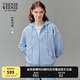 Teenie Weenie小熊女裝衛(wèi)衣2025春季新款休閑通勤簡(jiǎn)約舒適連帽外套 藍(lán)色 L