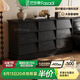 法莎蒂中古風(fēng)斗柜柜臥室床尾置物柜茶水柜靠墻儲(chǔ)物柜大容量九斗柜 1.5米九斗柜【黑色+E0級(jí)加厚環(huán)保板材】