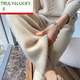 TRULY&LUCKY純色氣質(zhì)山羊絨直筒外穿長(cháng)款女寬松休閑高腰羊毛闊腿褲2025秋冬款 原絨米 2XL 【125-140斤】