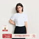 歐時(shí)力OCHIRLY 愛(ài)心刺繡短袖t恤女圓領(lǐng)休閑百搭上衣2025夏季新品 白色 S