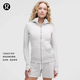 lululemon丨Scuba 女士拉鏈連帽衫 LW3KAMS 雜色超淺灰 XS /4
