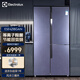 伊萊克斯（Electrolux）冰箱 421升T型三門(mén)等離子除菌雙變頻節(jié)能 風(fēng)冷無(wú)霜超薄冰箱 新款 晶釉藍(lán)ESE4218GAN